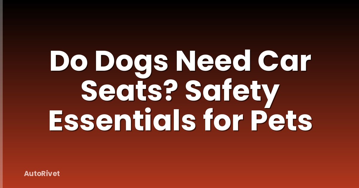 Do Dogs Need Car Seats? Safety Essentials for Pets