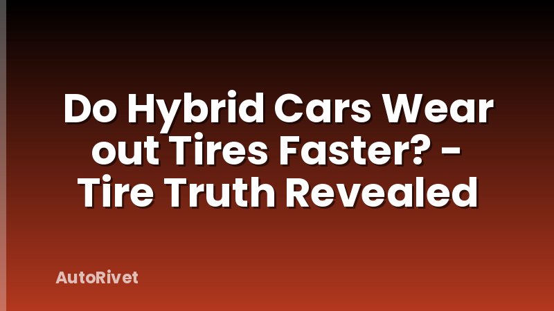 Do Hybrid Cars Wear out Tires Faster? - Tire Truth Revealed
