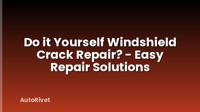 Do it Yourself Windshield Crack Repair? - Easy Repair Solutions