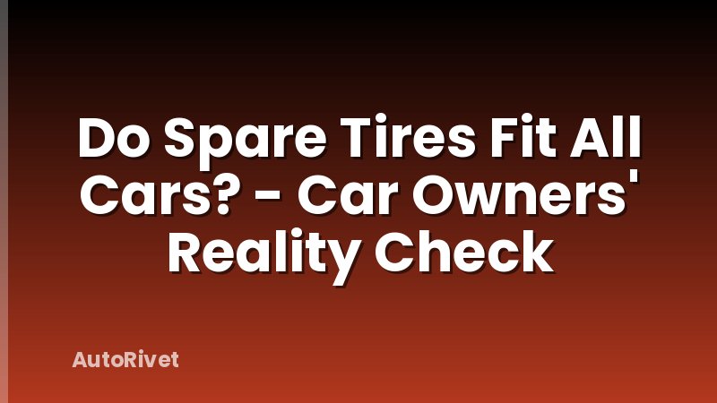 Do Spare Tires Fit All Cars? - Car Owners' Reality Check