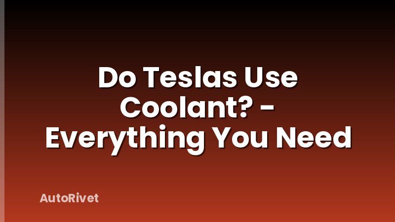 Do Teslas Use Coolant? - Everything You Need