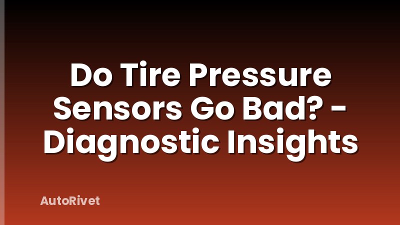 Do Tire Pressure Sensors Go Bad? - Diagnostic Insights