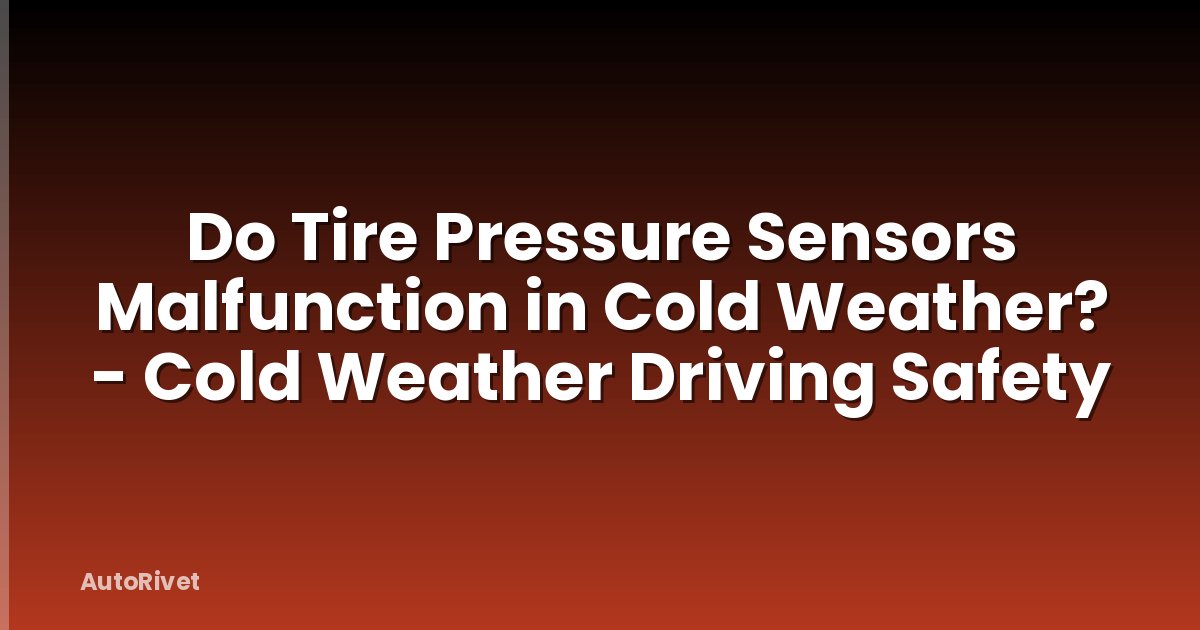 Do Tire Pressure Sensors Malfunction in Cold Weather? - Cold Weather Driving Safety