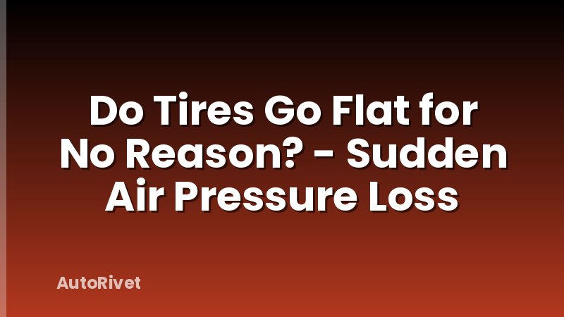 Do Tires Go Flat for No Reason? - Sudden Air Pressure Loss