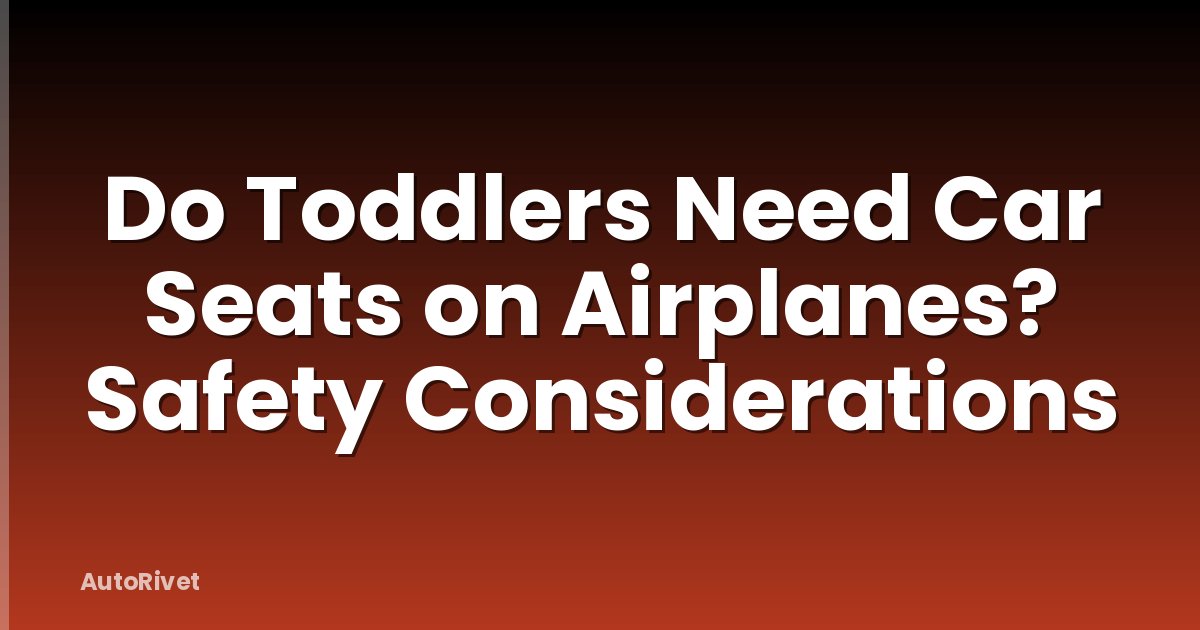 Do Toddlers Need Car Seats on Airplanes? Safety Considerations