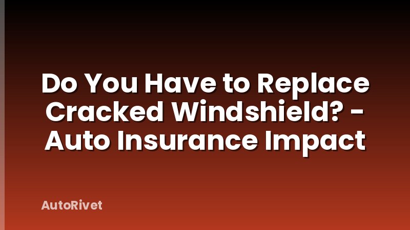 Do You Have to Replace Cracked Windshield? - Auto Insurance Impact