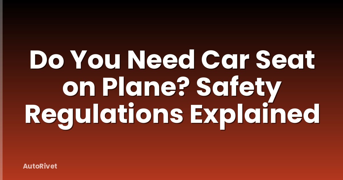 Do You Need Car Seat on Plane? Safety Regulations Explained