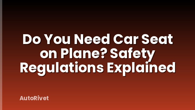 Do You Need Car Seat on Plane? Safety Regulations Explained