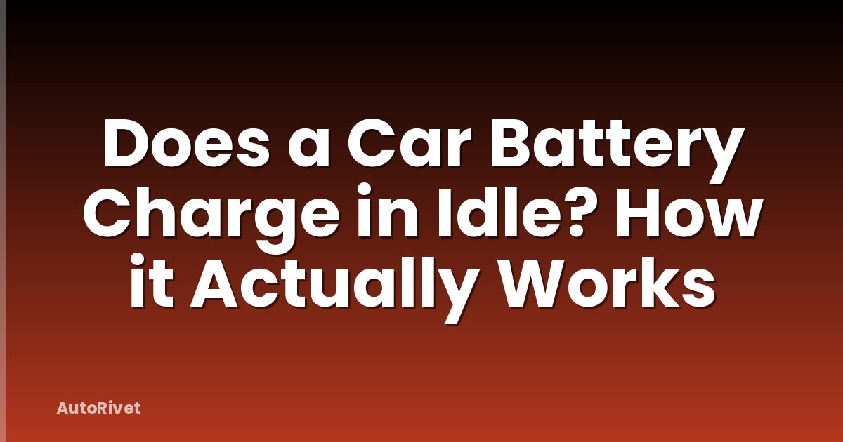 Does a Car Battery Charge in Idle? How it Actually Works
