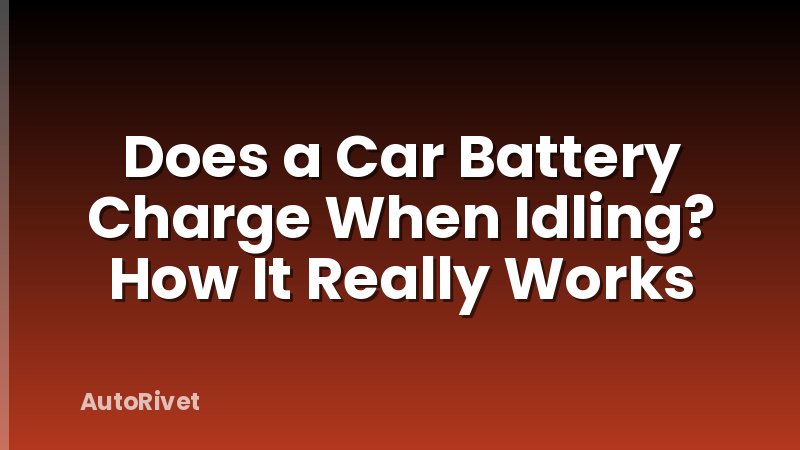 Does a Car Battery Charge When Idling? How It Really Works