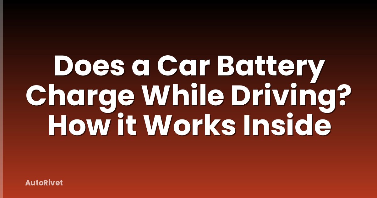 Does a Car Battery Charge While Driving? How it Works Inside