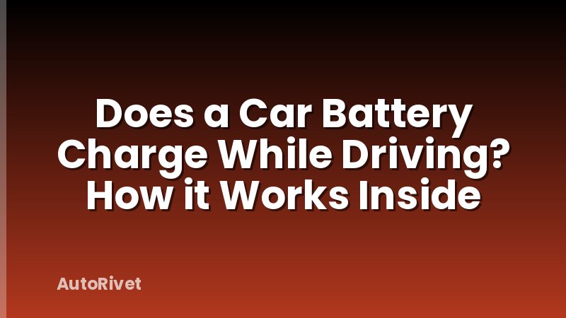 Does a Car Battery Charge While Driving? How it Works Inside