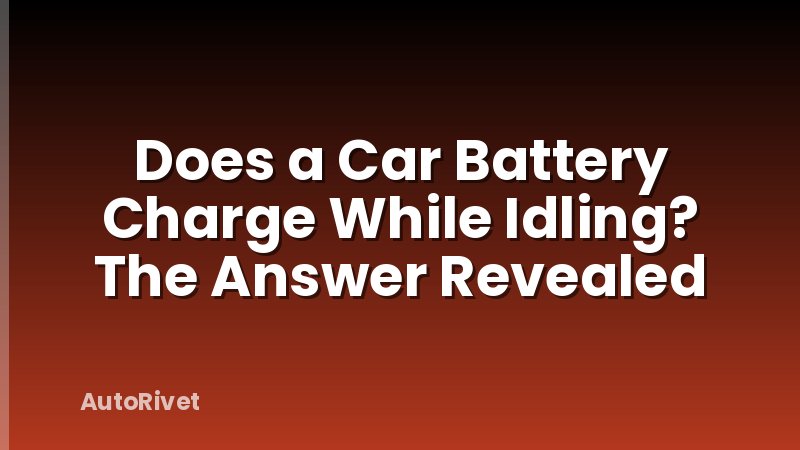 Does a Car Battery Charge While Idling? The Answer Revealed