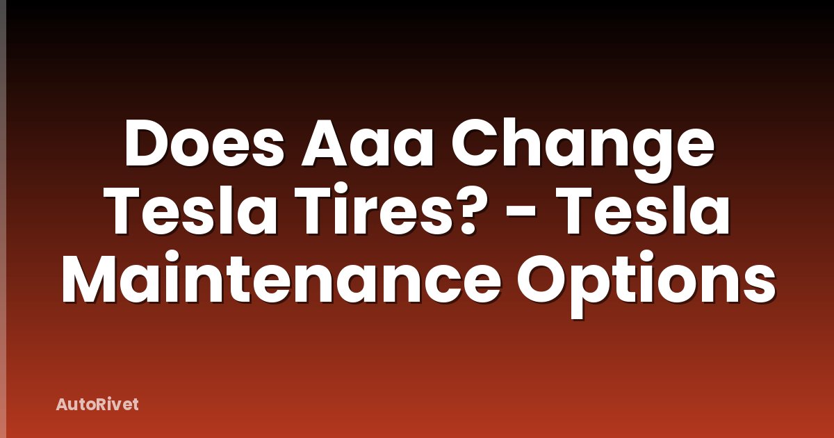 Does Aaa Change Tesla Tires? - Tesla Maintenance Options