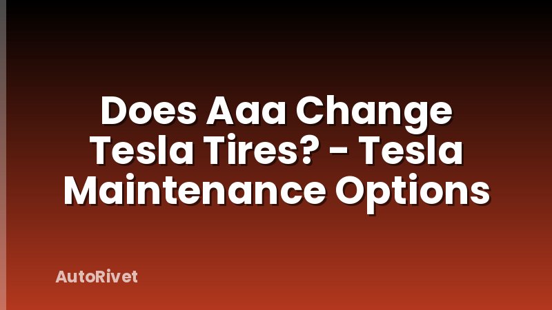 Does Aaa Change Tesla Tires? - Tesla Maintenance Options