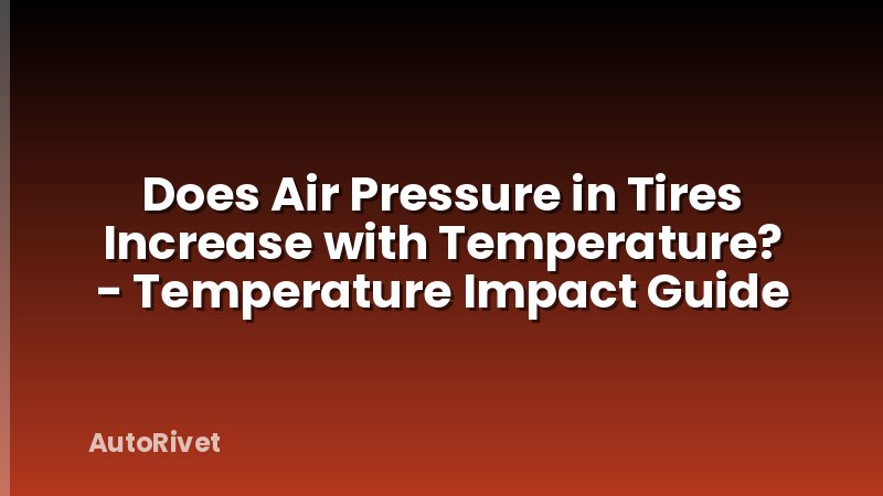 Does Air Pressure in Tires Increase with Temperature? - Temperature Impact Guide