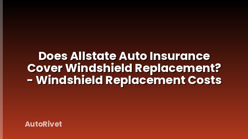 Does Allstate Auto Insurance Cover Windshield Replacement? - Windshield Replacement Costs