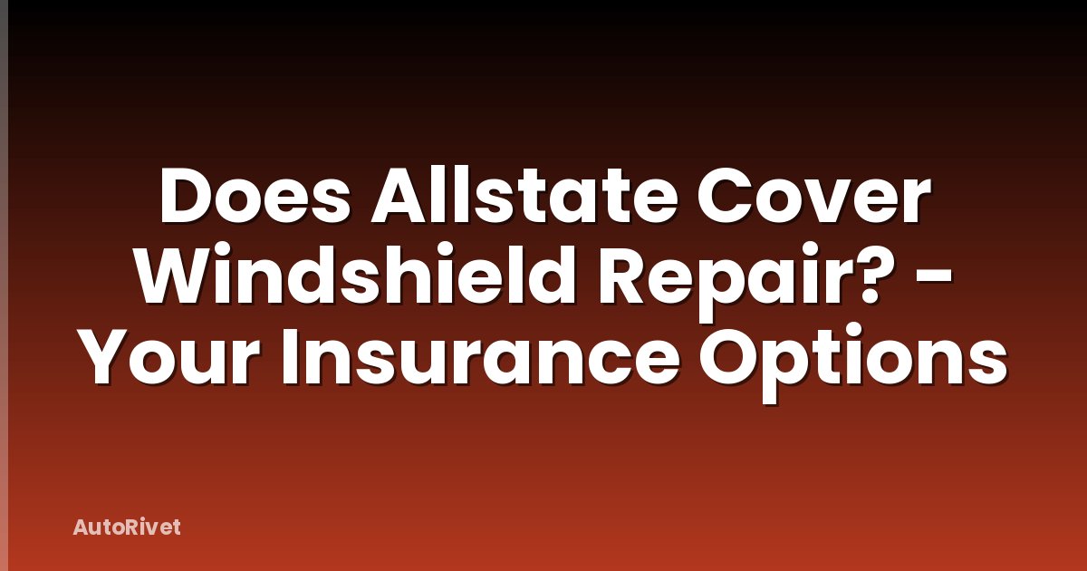 Does Allstate Cover Windshield Repair? - Your Insurance Options