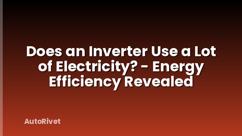 Does an Inverter Use a Lot of Electricity? - Energy Efficiency Revealed