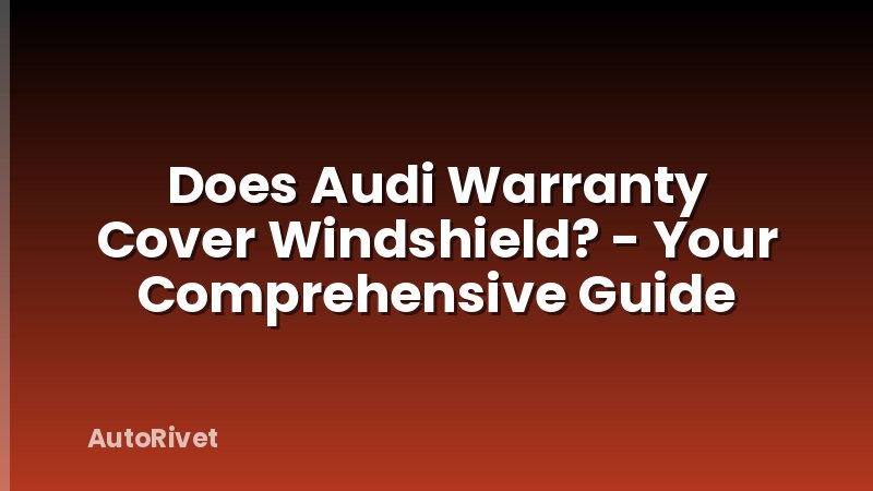 Does Audi Warranty Cover Windshield? - Your Comprehensive Guide