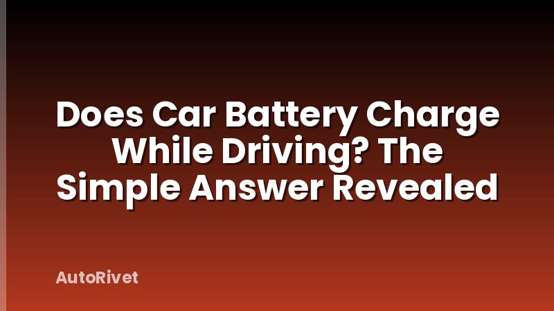 Does Car Battery Charge While Driving? The Simple Answer Revealed