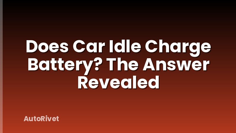 Does Car Idle Charge Battery? The Answer Revealed