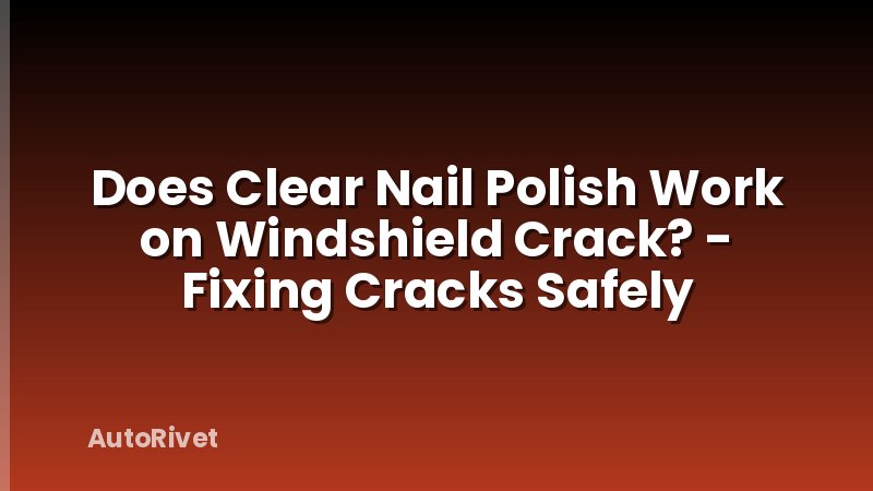 Does Clear Nail Polish Work on Windshield Crack? - Fixing Cracks Safely