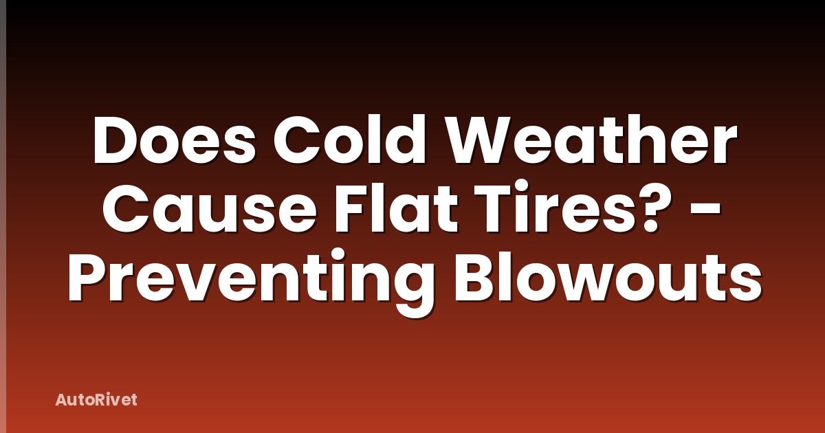 Does Cold Weather Cause Flat Tires? - Preventing Blowouts
