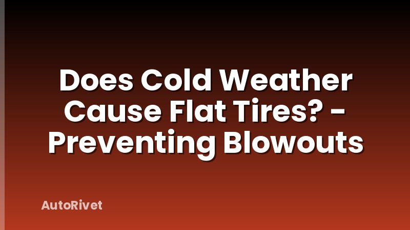 Does Cold Weather Cause Flat Tires? - Preventing Blowouts