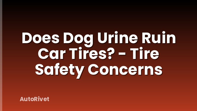 Does Dog Urine Ruin Car Tires? - Tire Safety Concerns