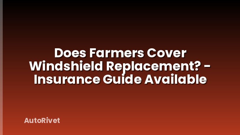 Does Farmers Cover Windshield Replacement? - Insurance Guide Available