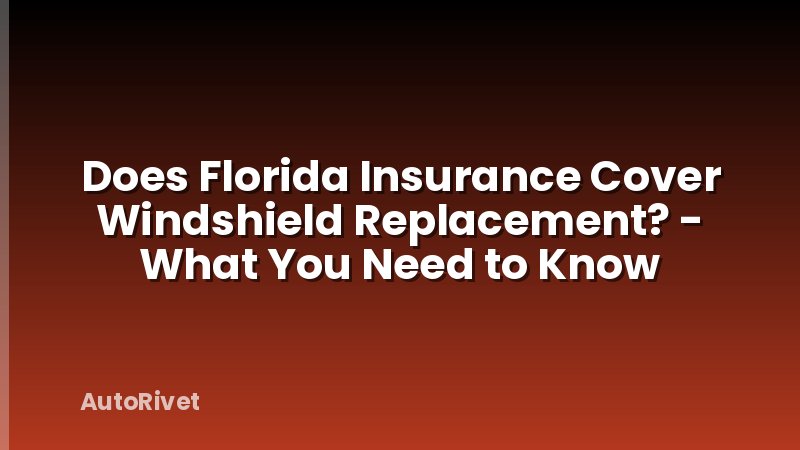 Does Florida Insurance Cover Windshield Replacement? - What You Need to Know