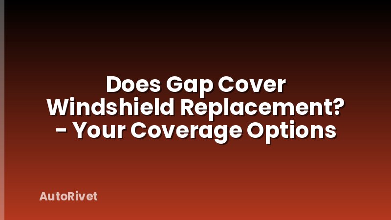 Does Gap Cover Windshield Replacement? - Your Coverage Options