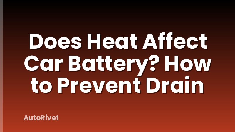 Does Heat Affect Car Battery? How to Prevent Drain