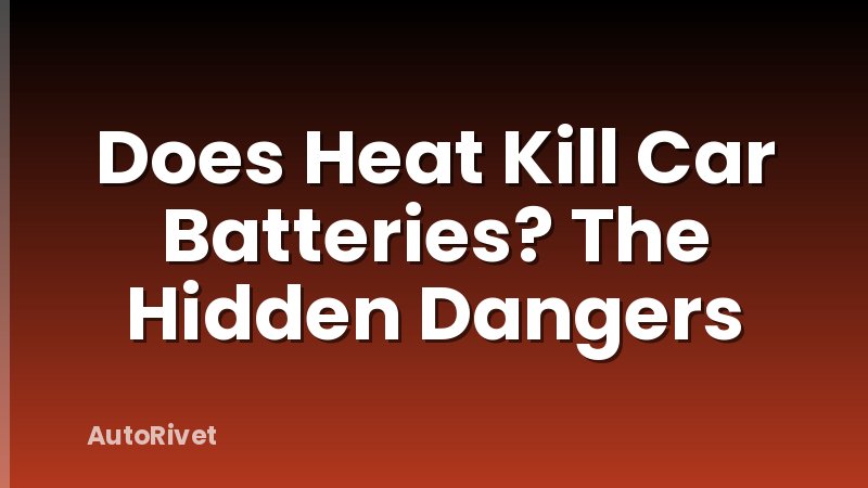 Does Heat Kill Car Batteries? The Hidden Dangers