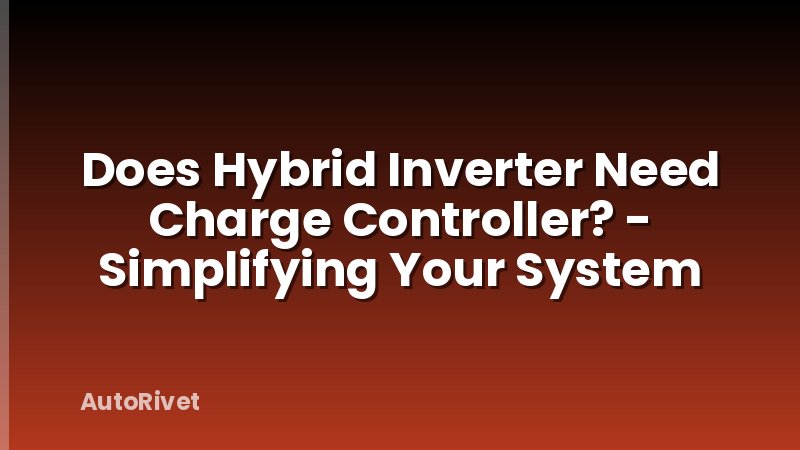 Does Hybrid Inverter Need Charge Controller? - Simplifying Your System