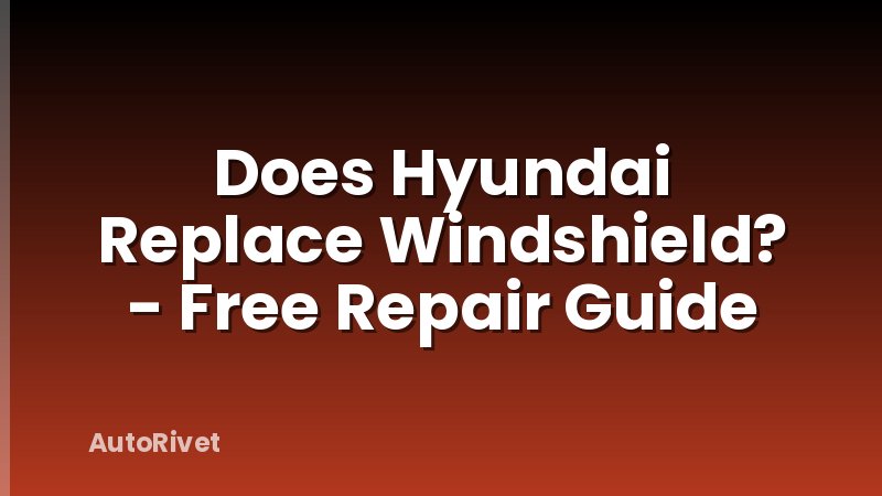 Does Hyundai Replace Windshield? - Free Repair Guide