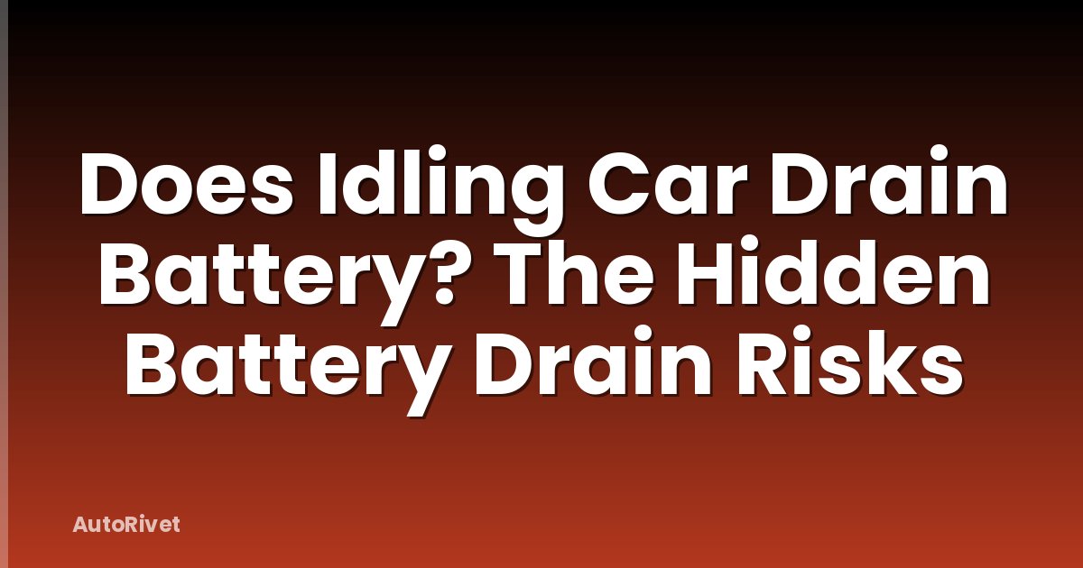 Does Idling Car Drain Battery? The Hidden Battery Drain Risks
