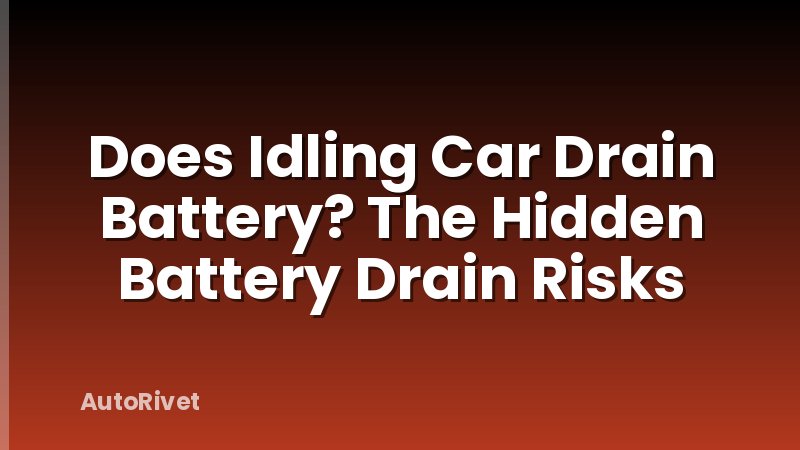 Does Idling Car Drain Battery? The Hidden Battery Drain Risks