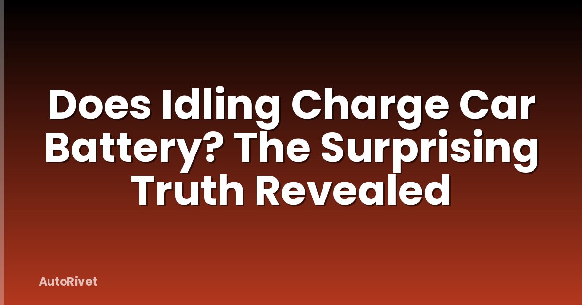 Does Idling Charge Car Battery? The Surprising Truth Revealed