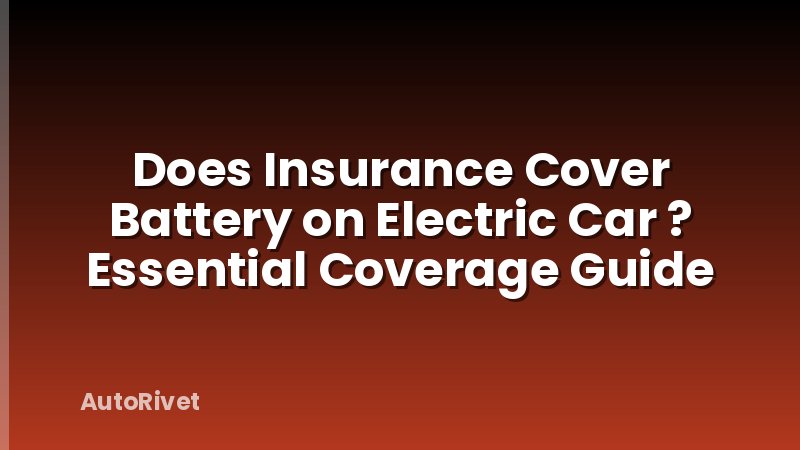 Does Insurance Cover Battery on Electric Car ? Essential Coverage Guide