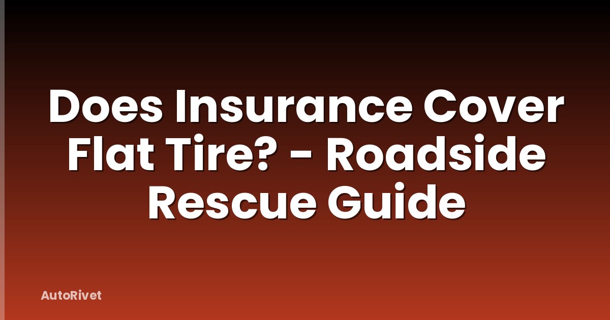 Does Insurance Cover Flat Tire? - Roadside Rescue Guide