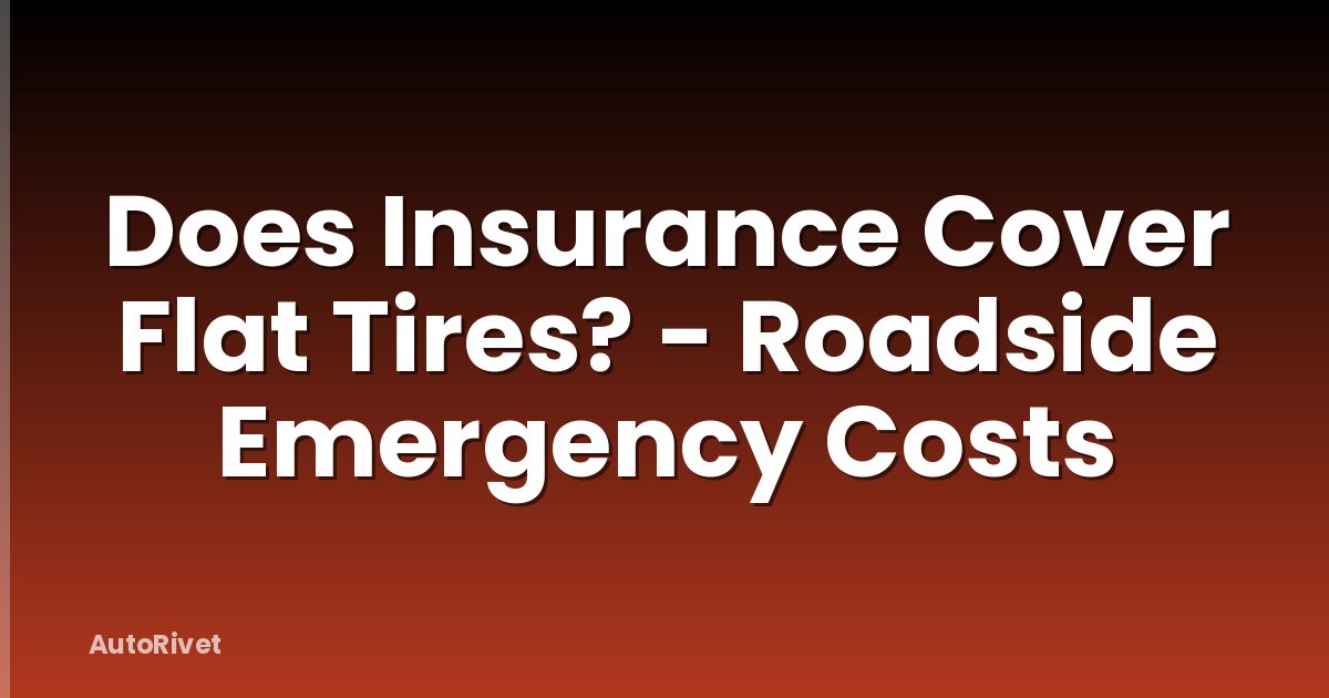 Does Insurance Cover Flat Tires? - Roadside Emergency Costs