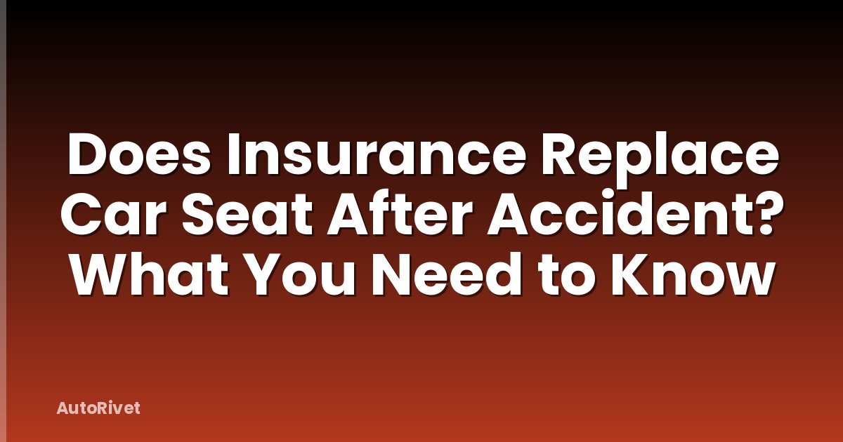 Does Insurance Replace Car Seat After Accident? What You Need to Know