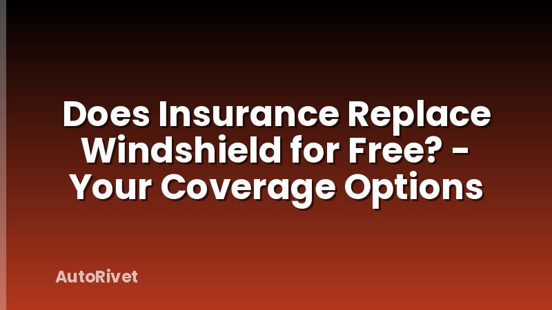 Does Insurance Replace Windshield for Free? - Your Coverage Options