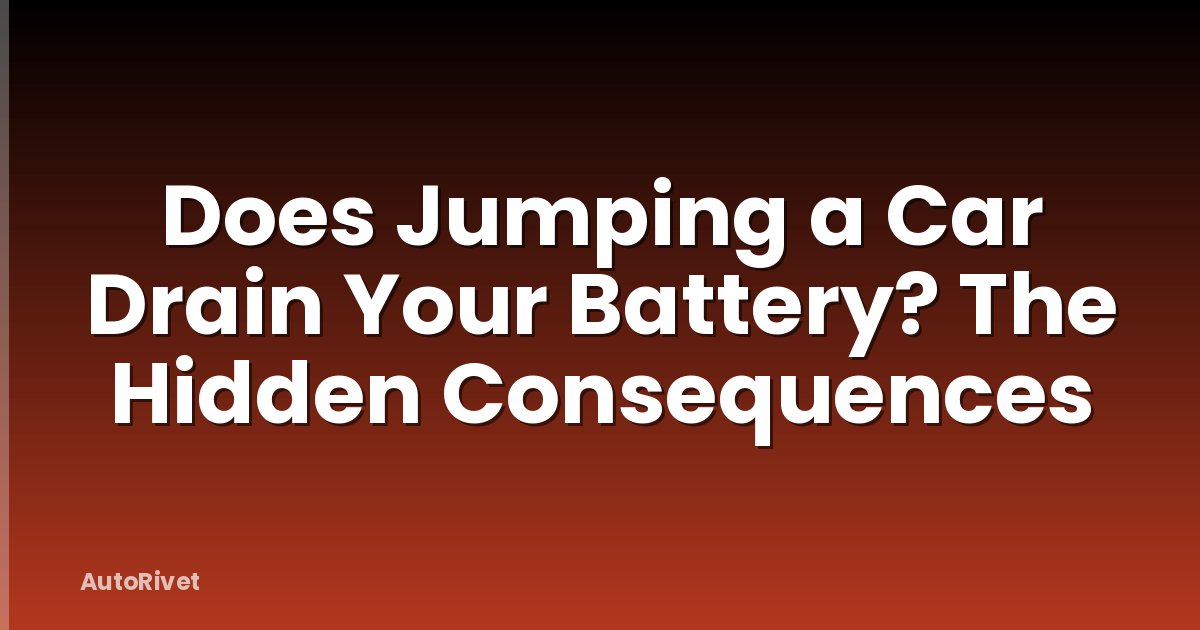 Does Jumping a Car Drain Your Battery? The Hidden Consequences