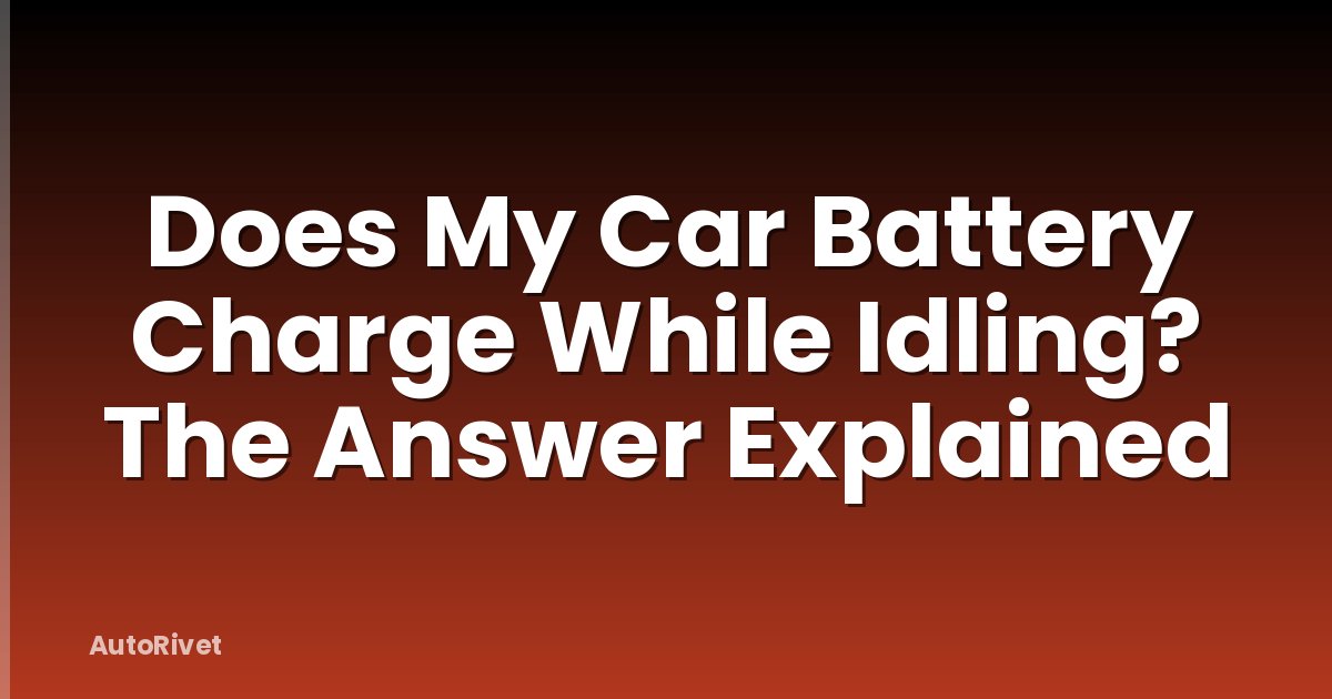 Does My Car Battery Charge While Idling? The Answer Explained