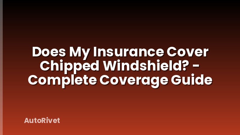 Does My Insurance Cover Chipped Windshield? - Complete Coverage Guide