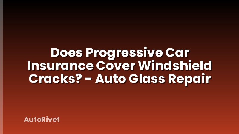 Does Progressive Car Insurance Cover Windshield Cracks? - Auto Glass Repair