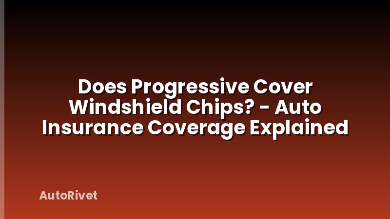 Does Progressive Cover Windshield Chips? - Auto Insurance Coverage Explained